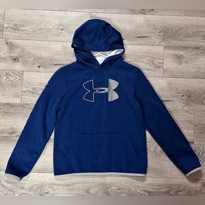 Under Armour Navy Hoodie with Silver Logo